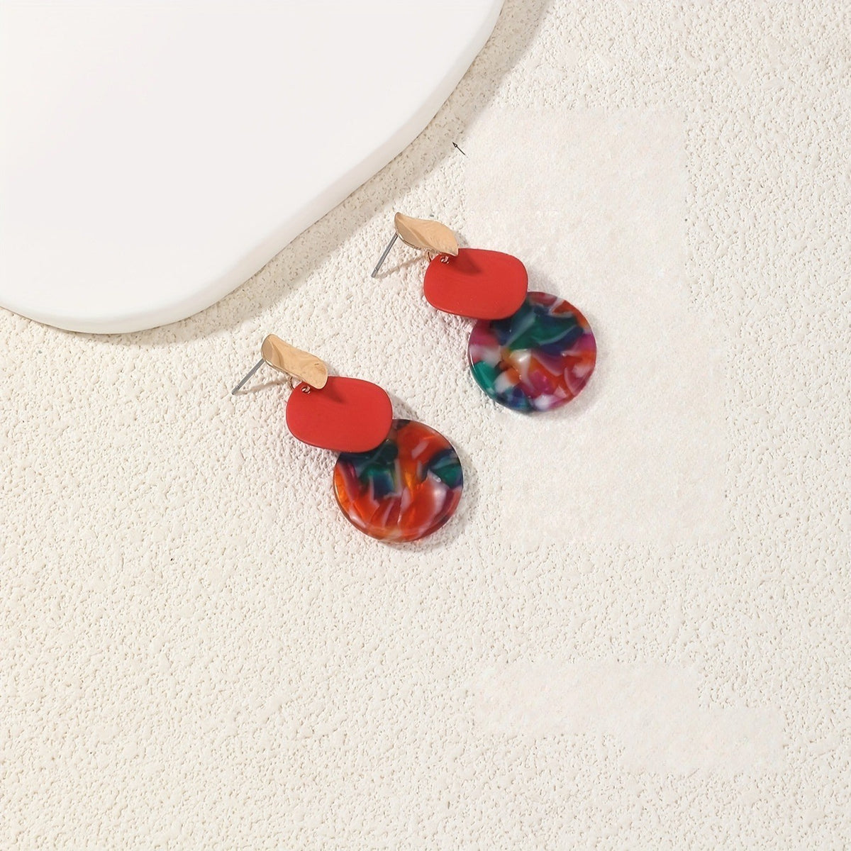Colorful Resin Drop Earrings
