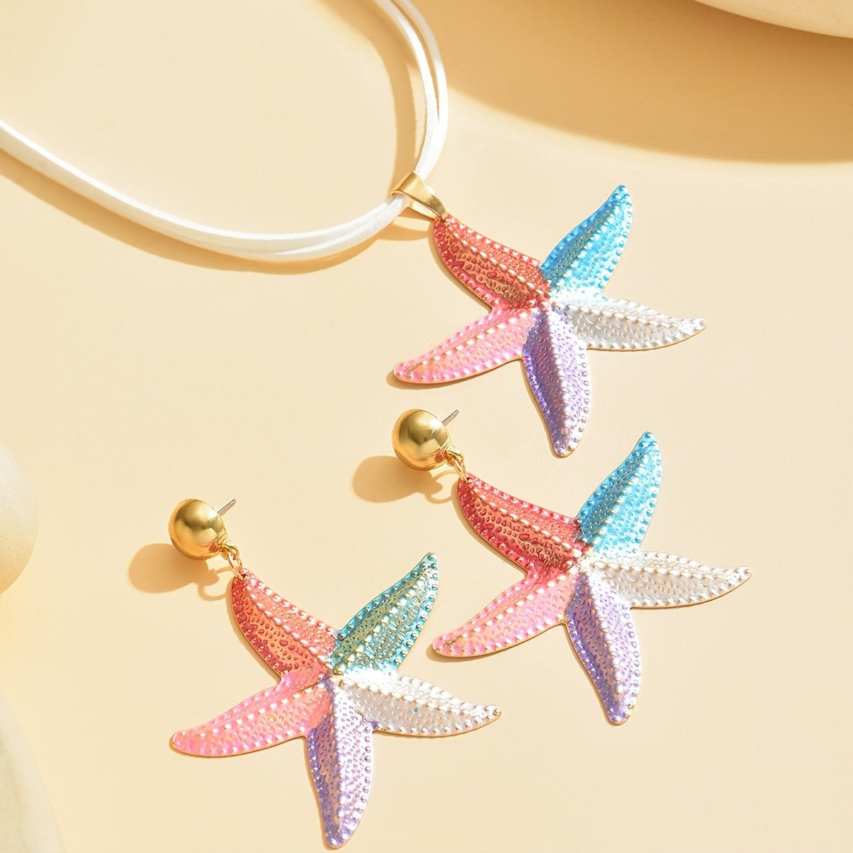 Multicolor Starfish Jewelry Set