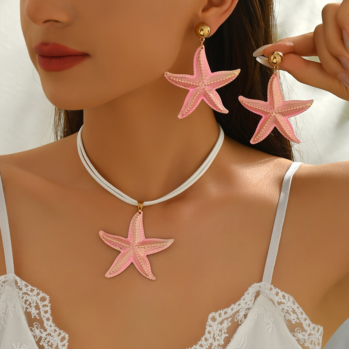 Multicolor Starfish Jewelry Set