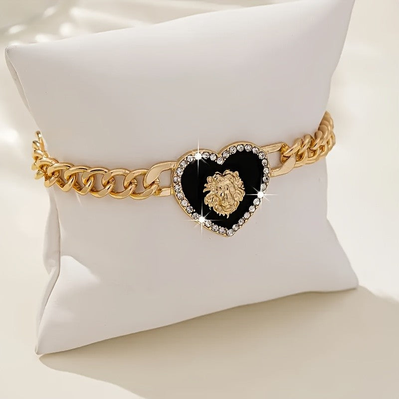 Heart Lion Head Anklet