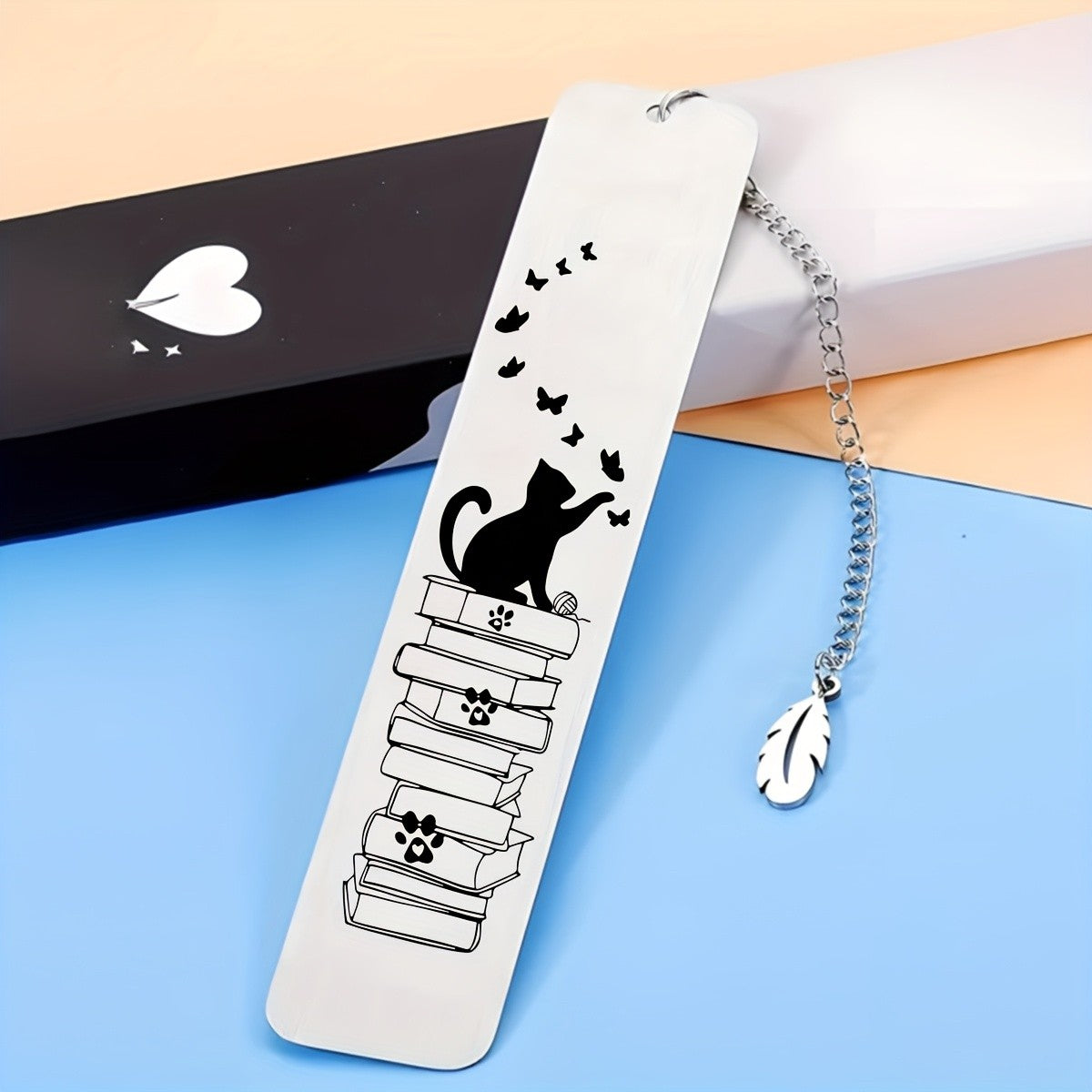Cat & Butterfly Stack Bookmark