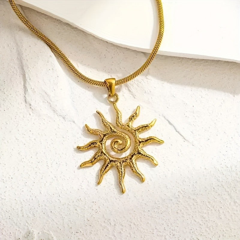 Sunburst Spiral Necklace & Earring Set