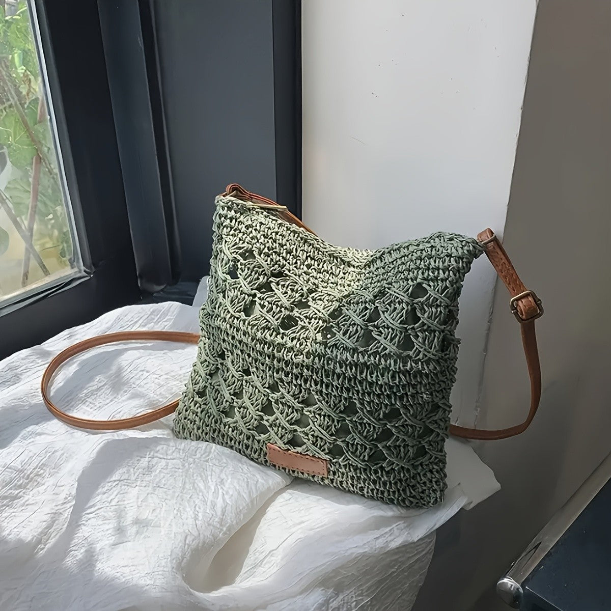 Woven Mesh Shoulder Bag