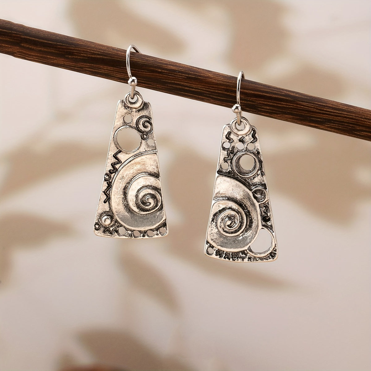 Spiral Cutout Drop Earrings
