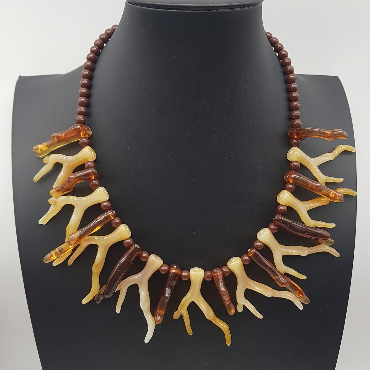 Red Coral Branch Necklace