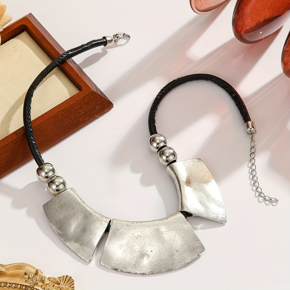 Geometric Arc Statement Necklace