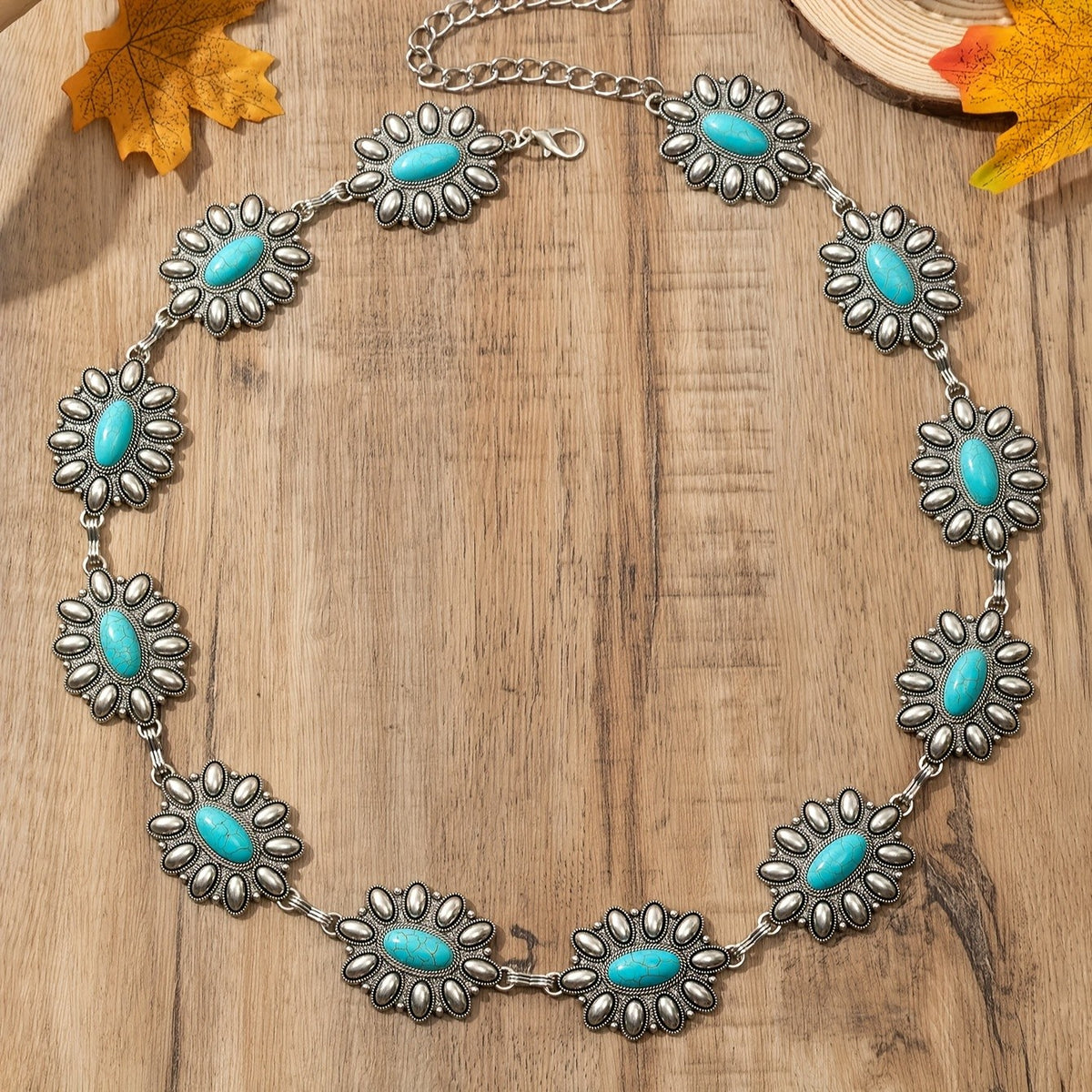 Turquoise Floral Waist Chain
