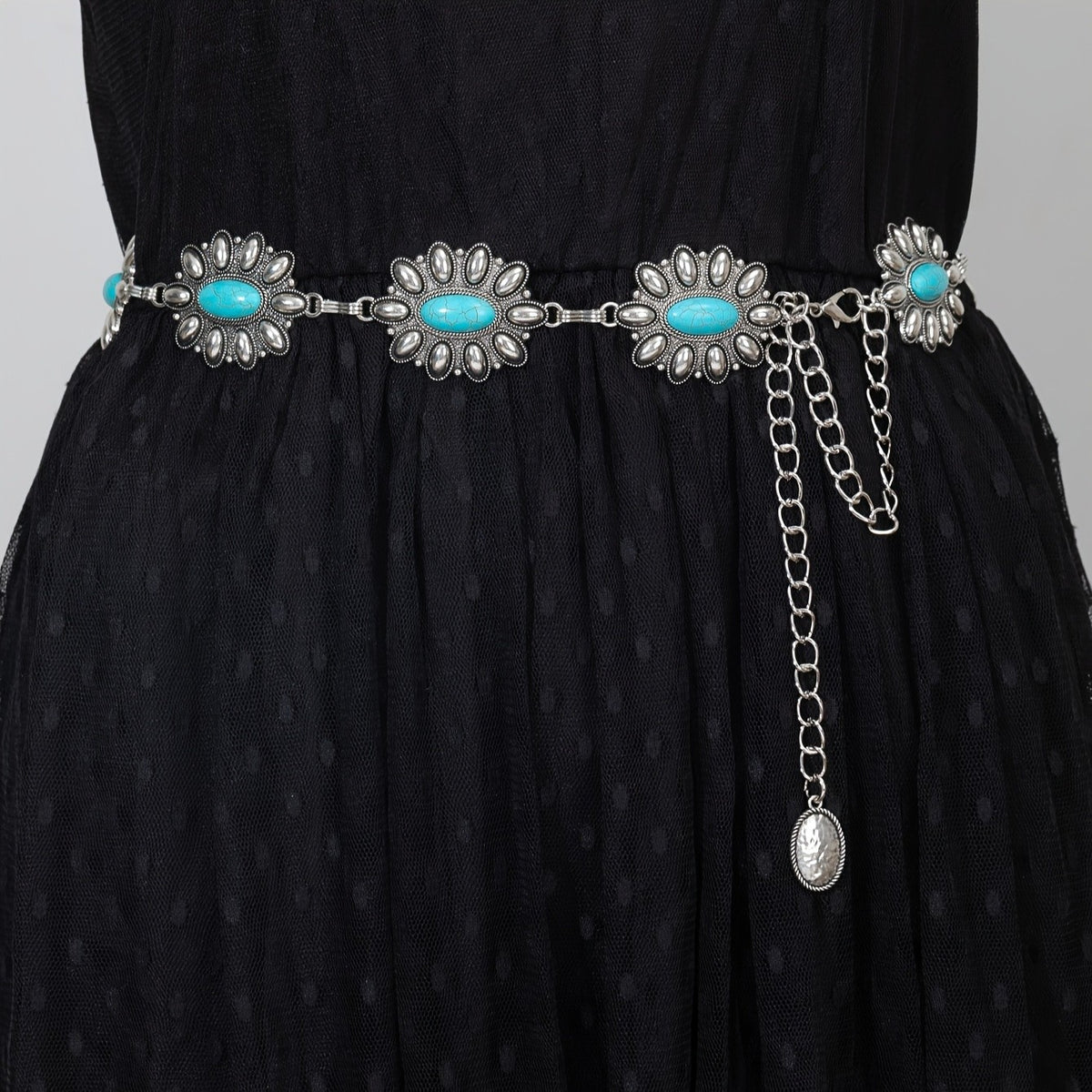 Turquoise Floral Waist Chain