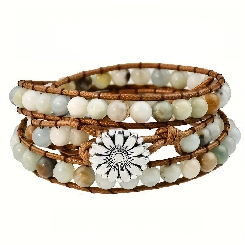 Multi-Strand Stone Wrap Bracelet