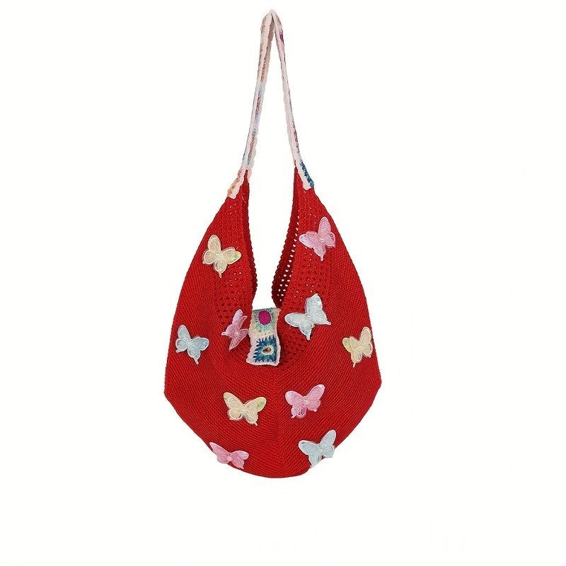 Butterfly Knit Shoulder Bag