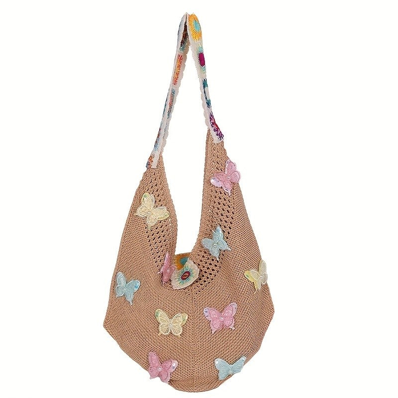 Butterfly Knit Shoulder Bag
