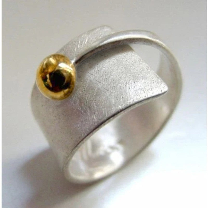 Matte Silver Wrap Ring