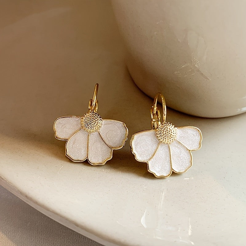 Marbled Petal Drop Earrings