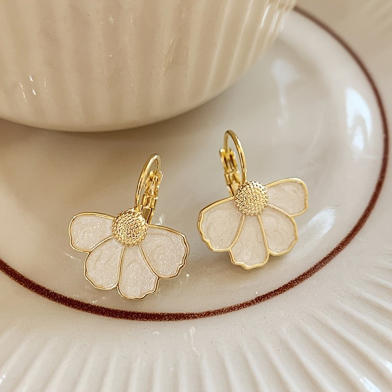 Marbled Petal Drop Earrings