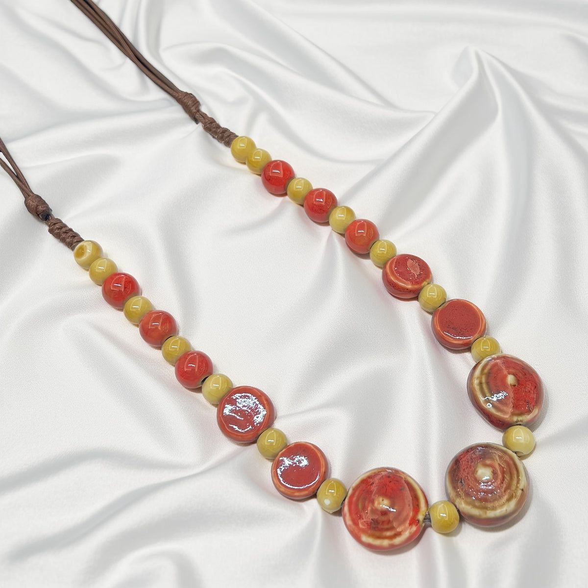 Multicolor Ceramic Bead Necklace Set