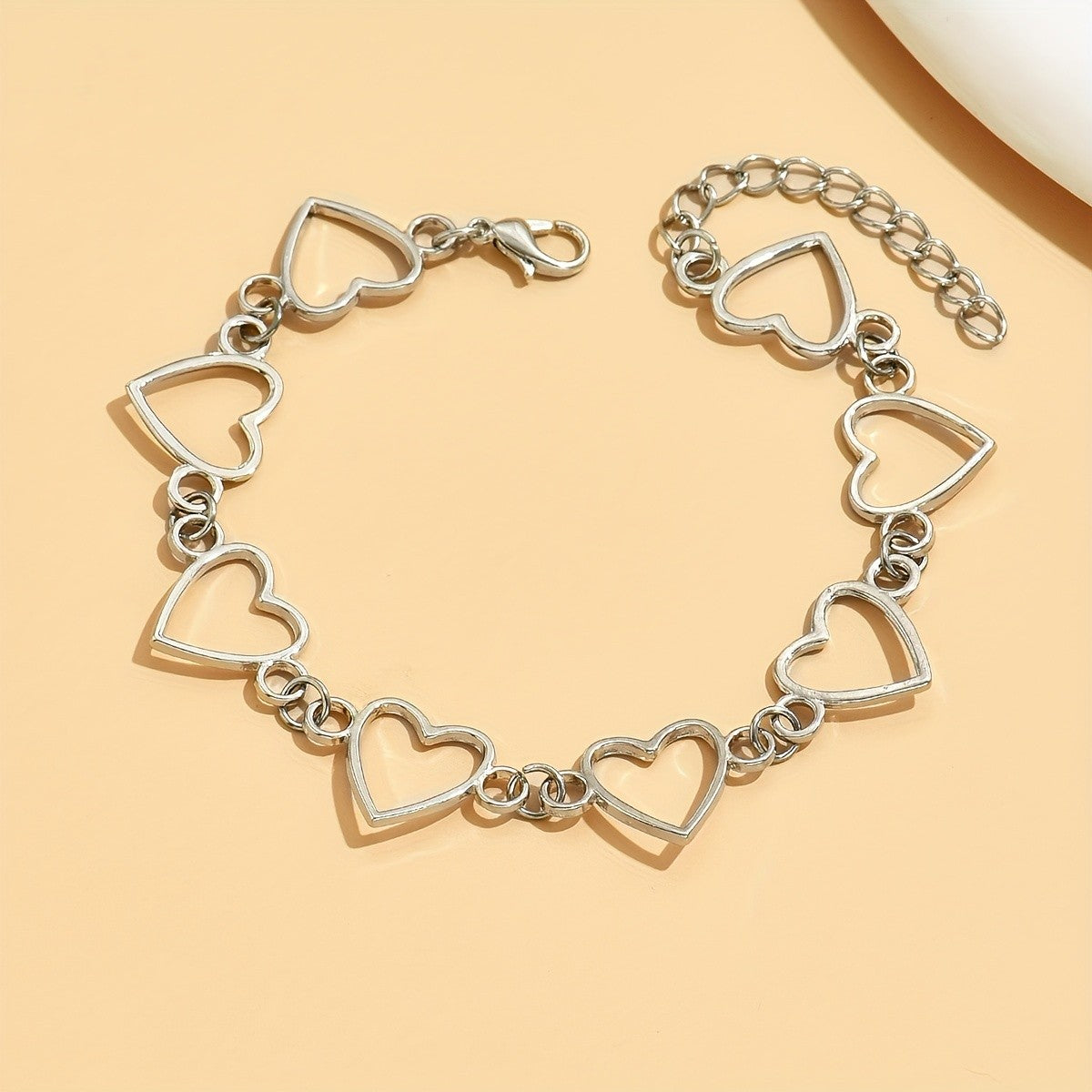 Interlinked Heart Anklet