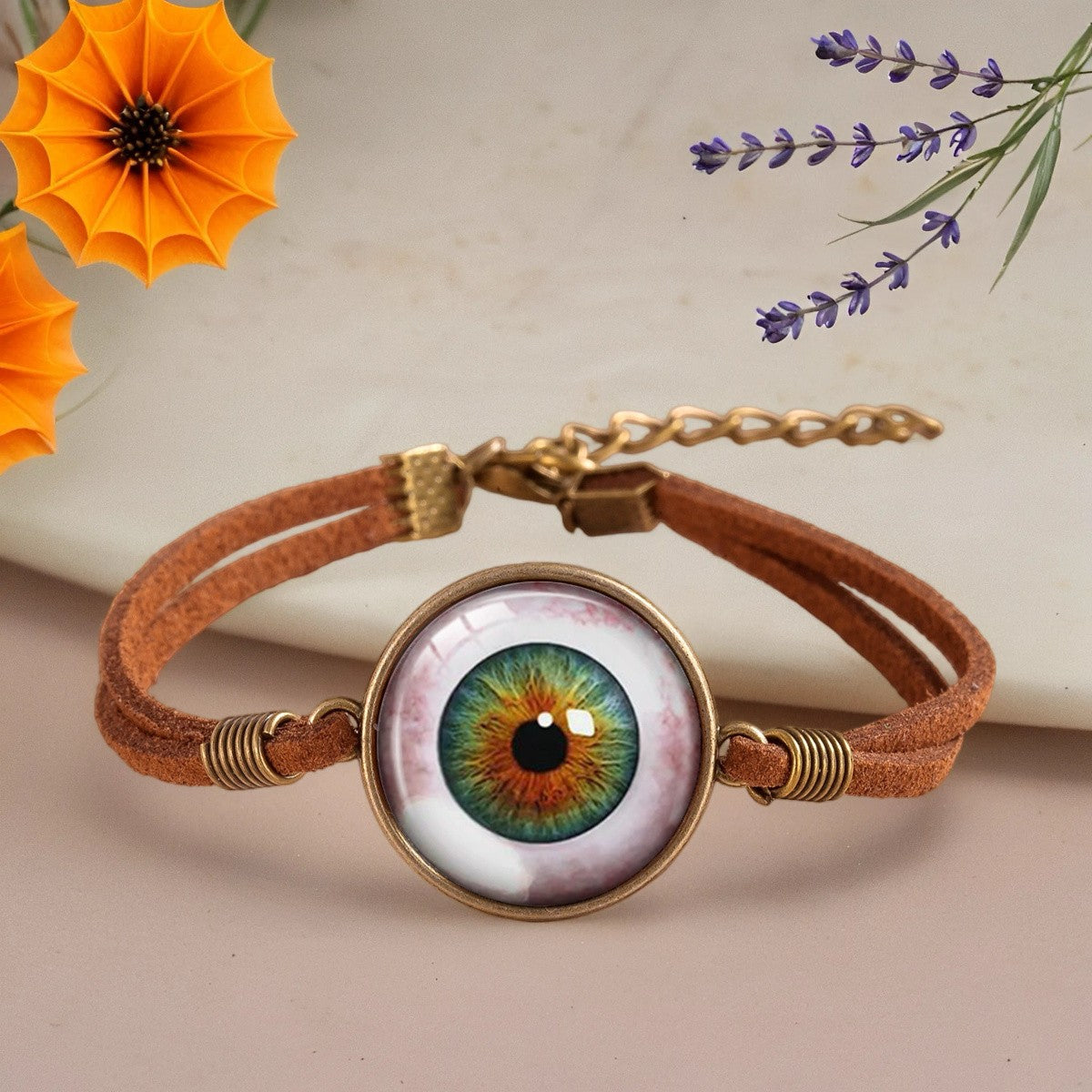 Realistic Eye Glass Dome Bracelet
