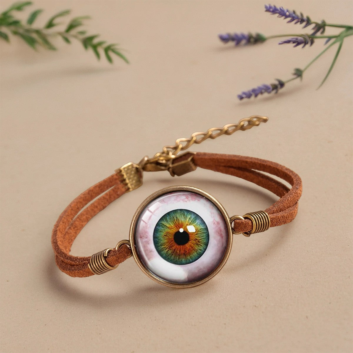 Realistic Eye Glass Dome Bracelet