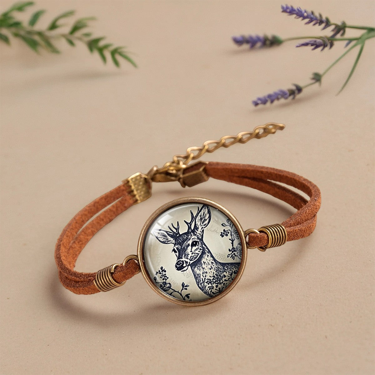 Vintage Deer Art Bracelet