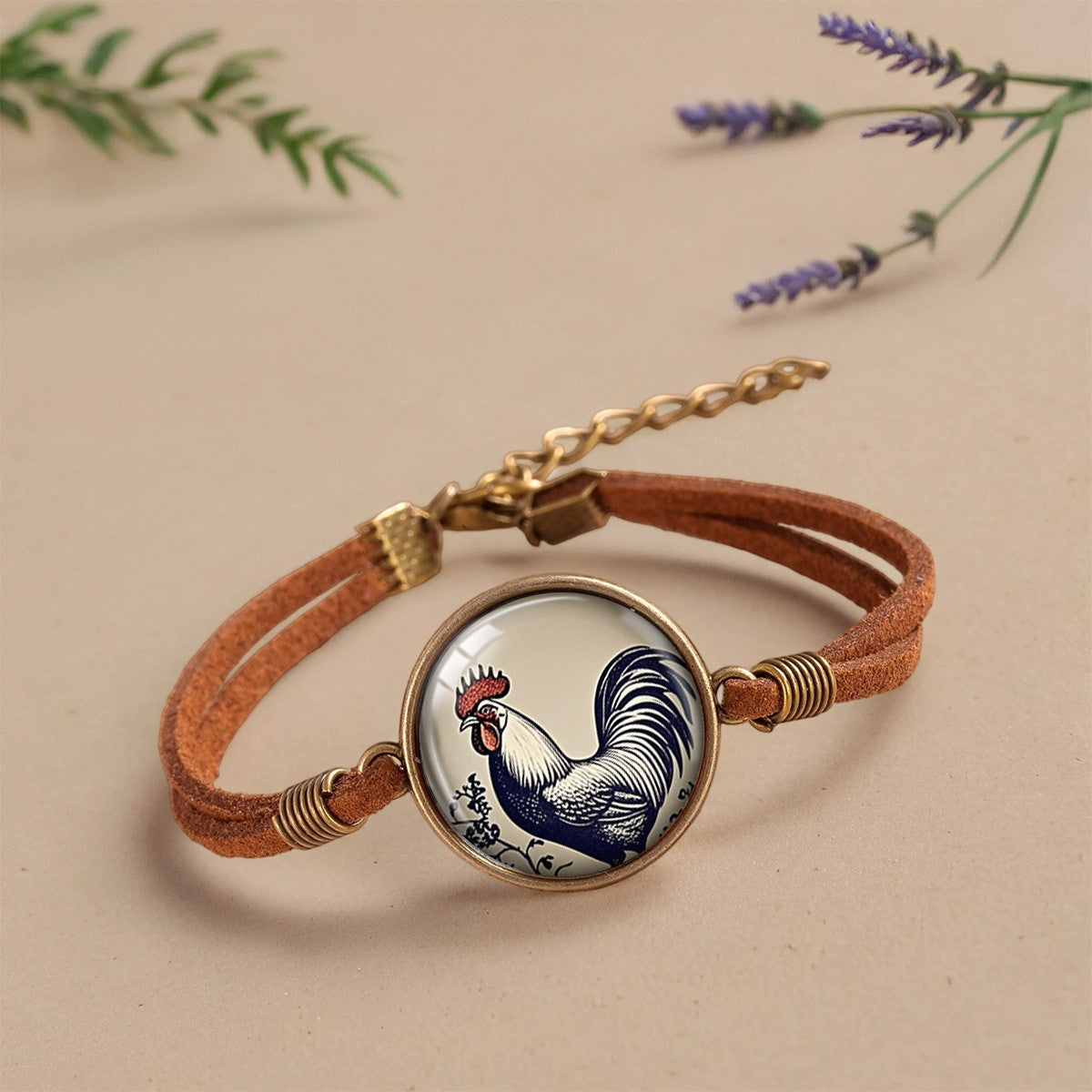 Rooster Cabochon Bracelet