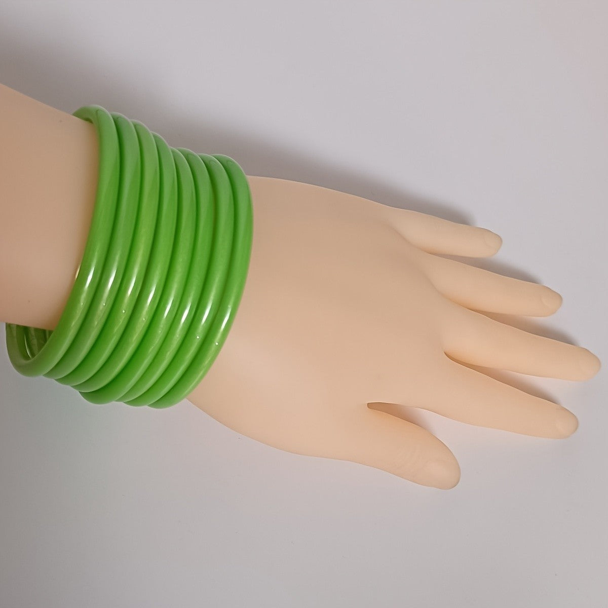 Teal Glitter Silicone Bangle Set