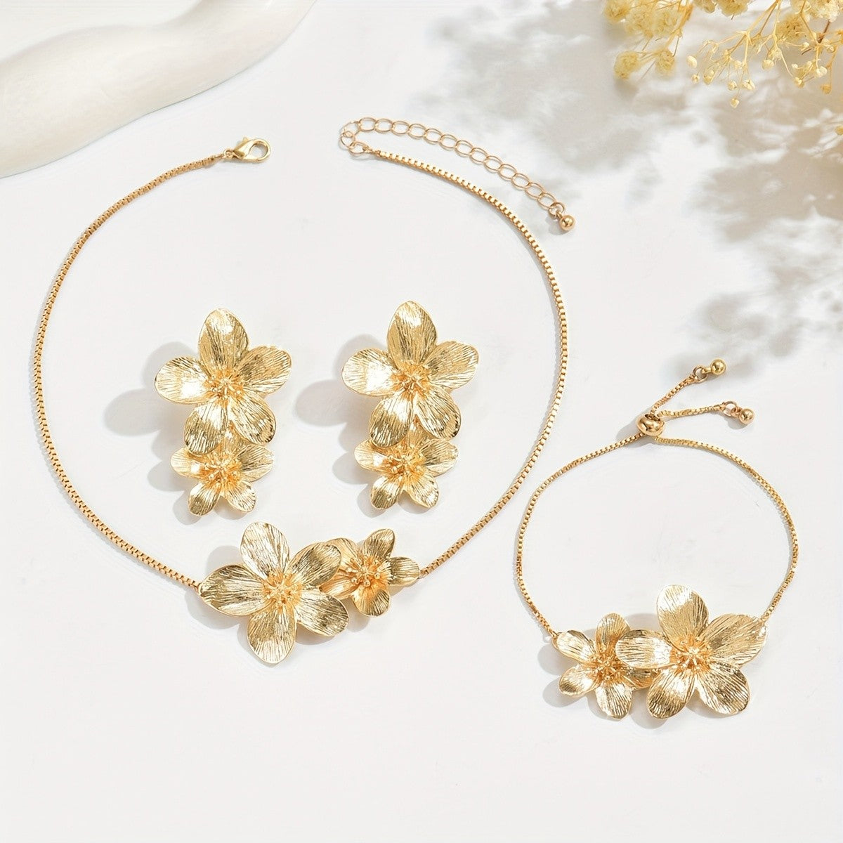 Enamel Flower Jewelry Set