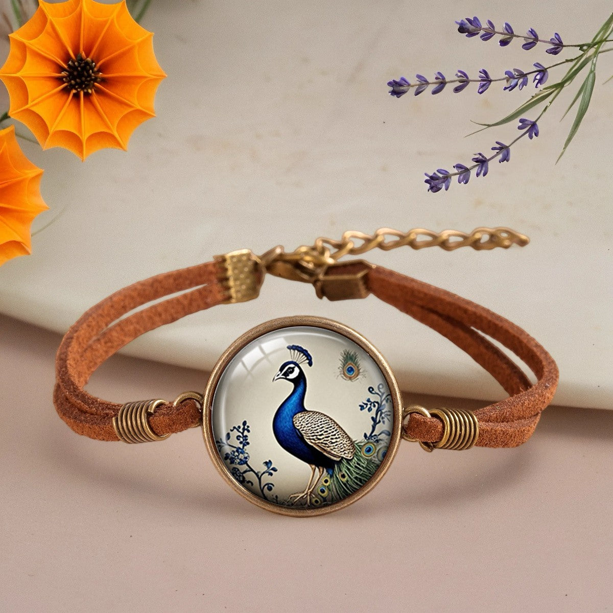Peacock Cameo Bracelet