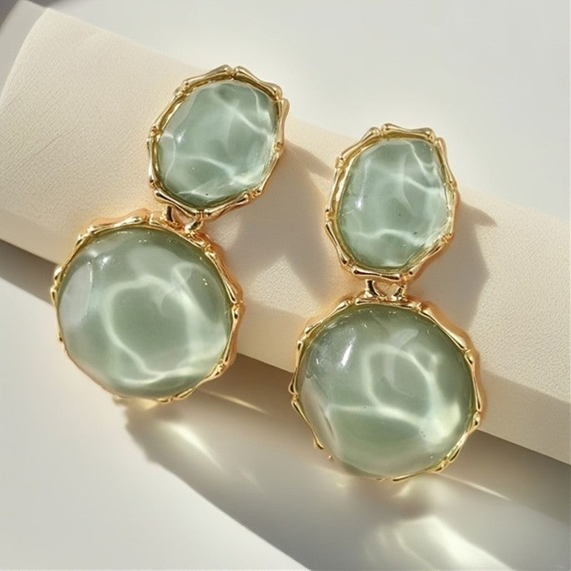 Sea Glass Resin Drop Earrings