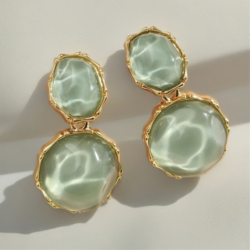 Sea Glass Resin Drop Earrings