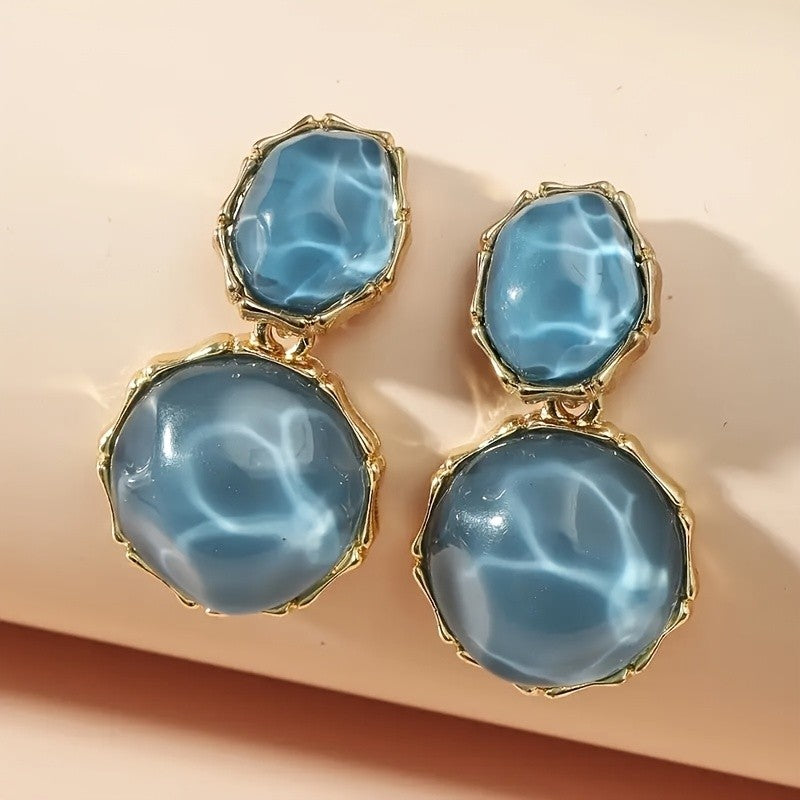 Sea Glass Resin Drop Earrings