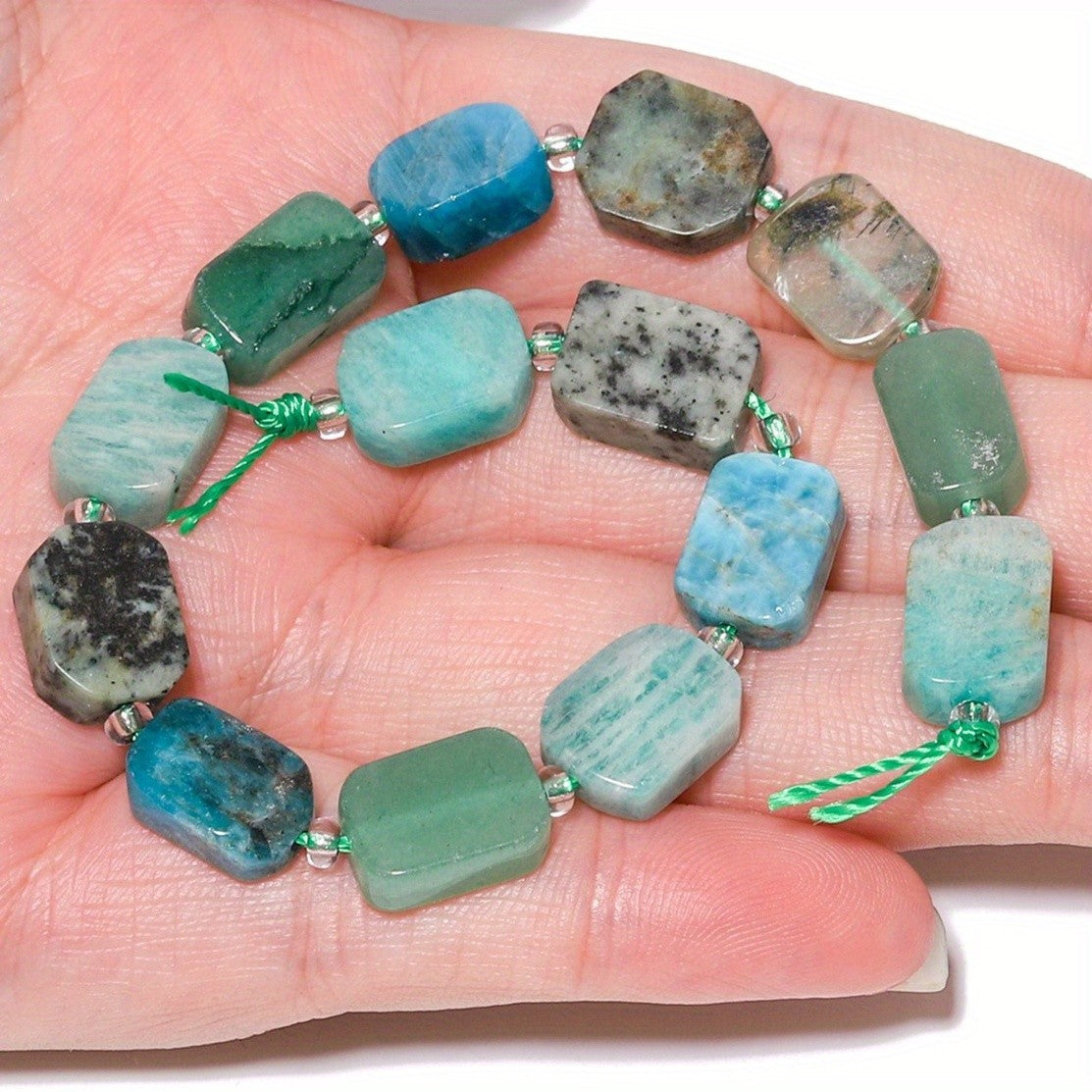 Mixed Stone Rectangle Bracelet