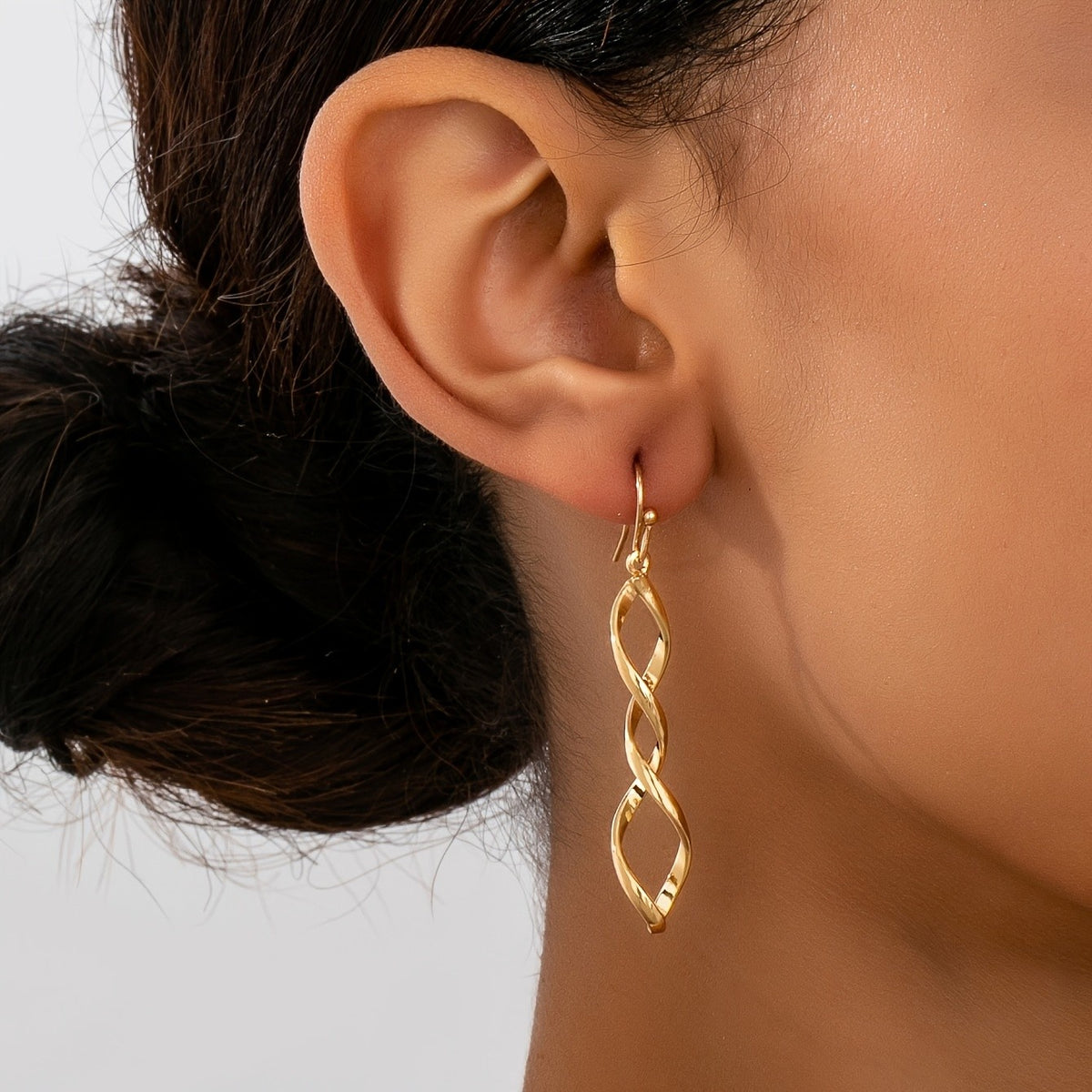 Twisted Spiral Drop Earrings