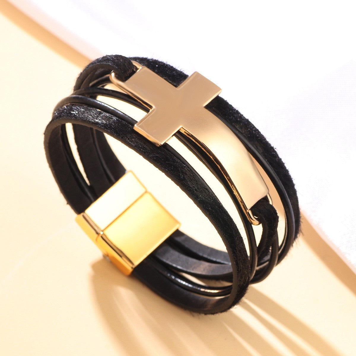 Animal Print Cross Wrap Bracelet