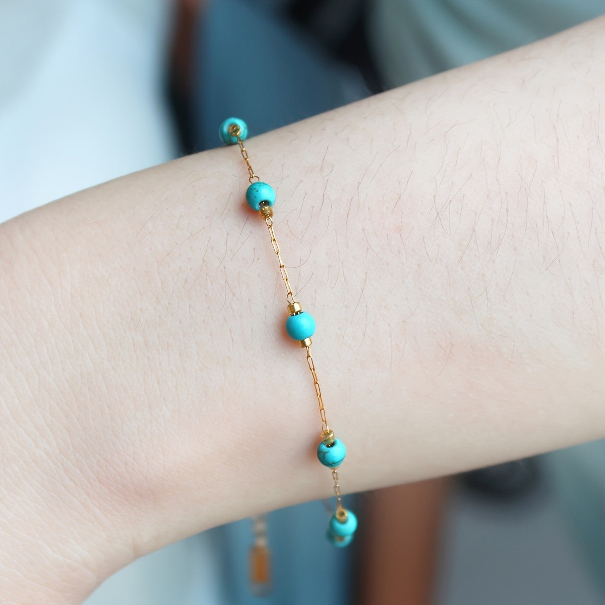 Turquoise Teardrop Layered Necklace