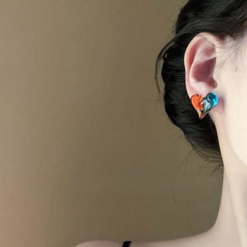 Multicolor Jelly Heart Earrings