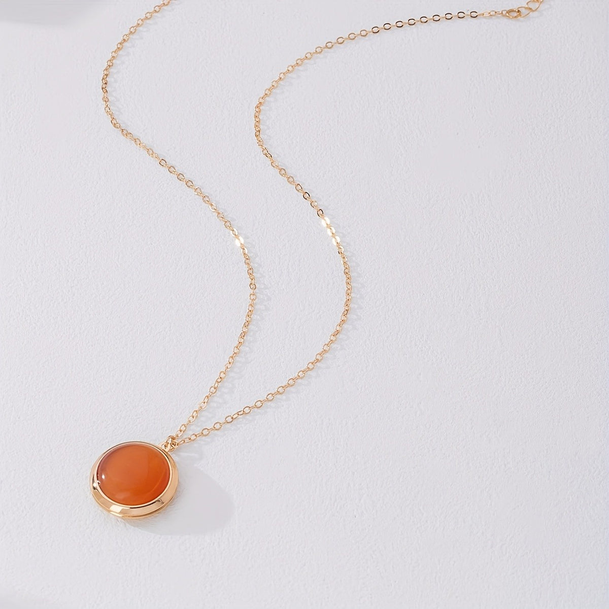 Cat's Eye Round Pendant Necklace