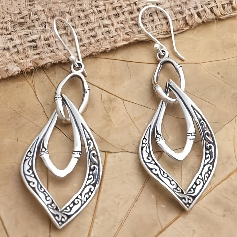 Vintage Scroll Drop Earrings