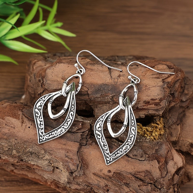 Vintage Scroll Drop Earrings