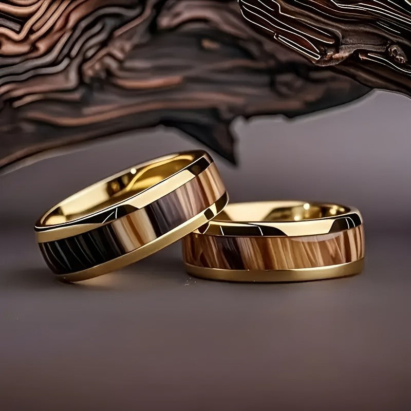 Marbled Band Ring Set