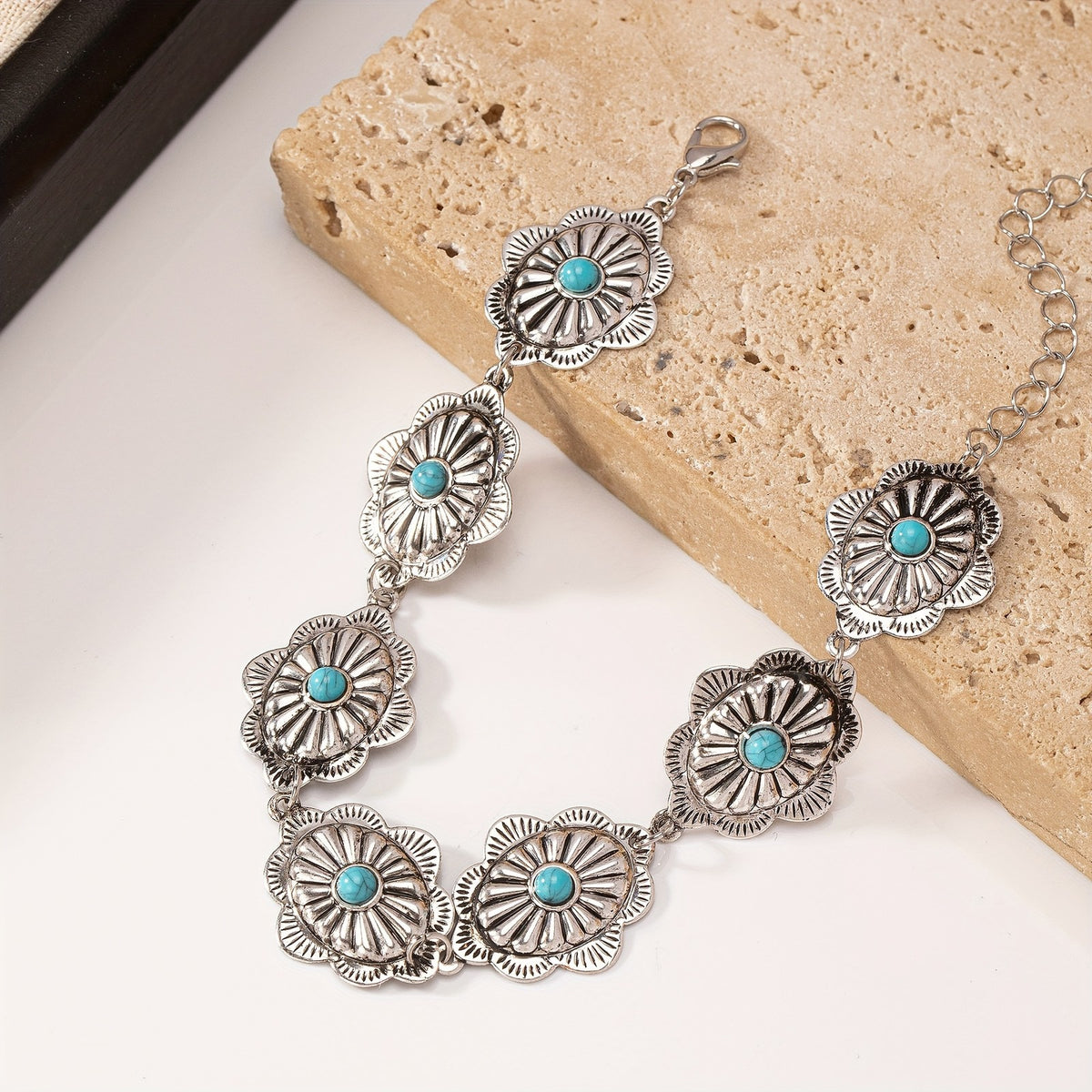 Floral Medallion Anklet