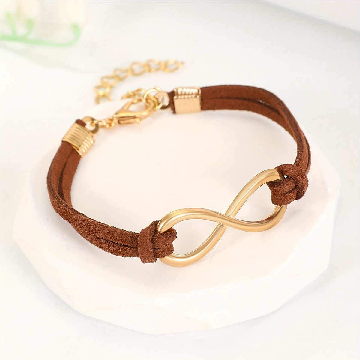 Infinity Suede Cord Bracelet