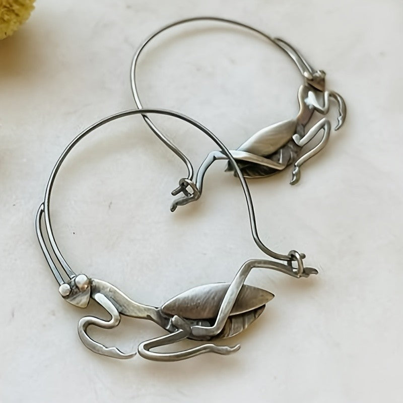 Sculptural Bird Hoop Earrings