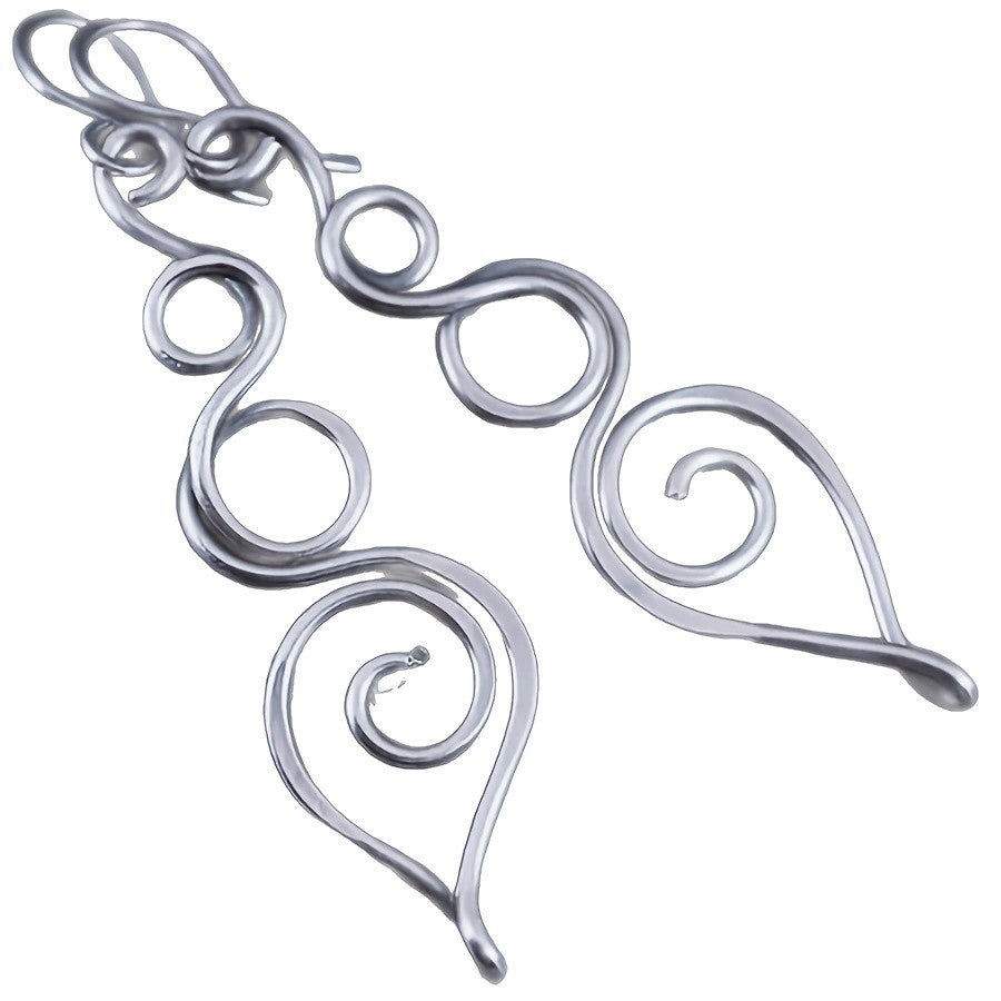Copper Spiral Wire Earrings