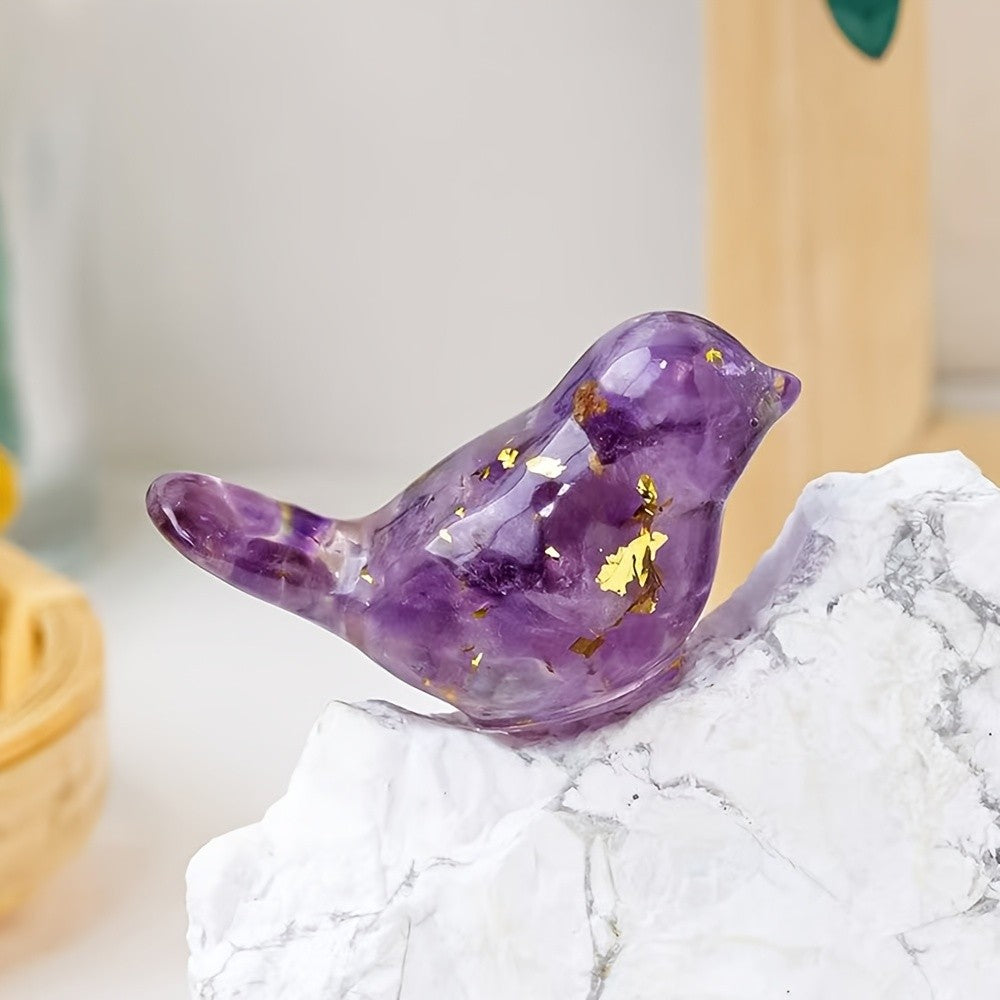 Turquoise Crushed Stone Bird