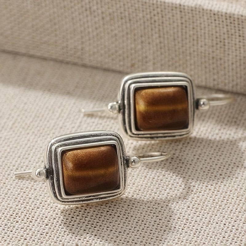 Amber Square Drop Earrings