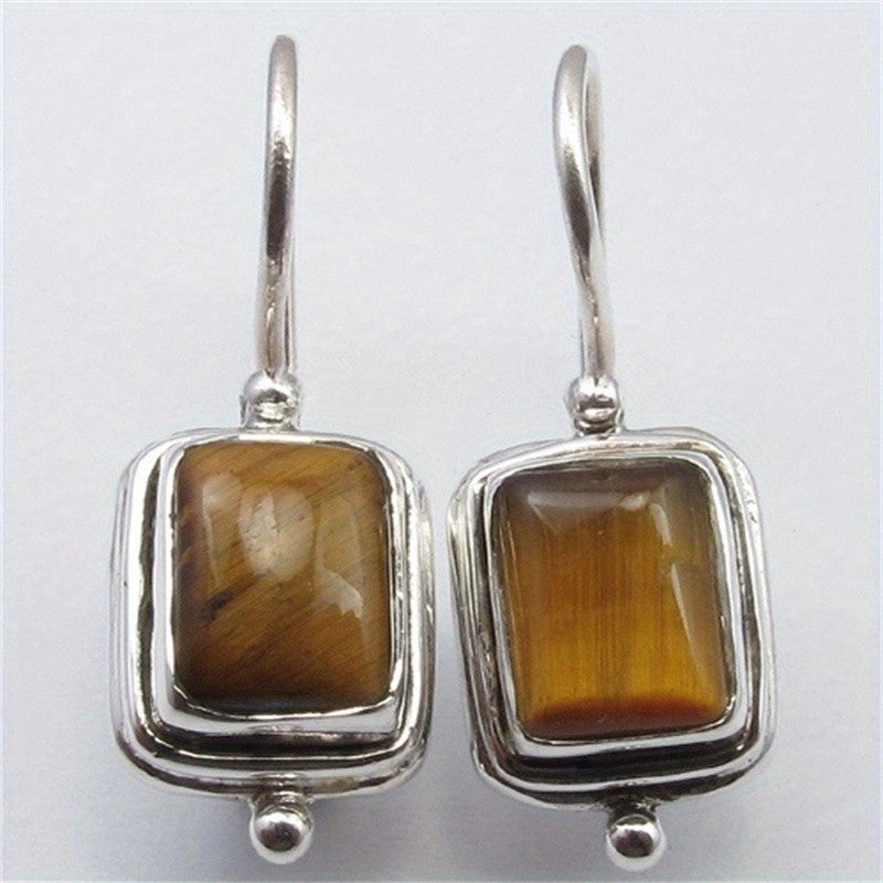 Amber Square Drop Earrings