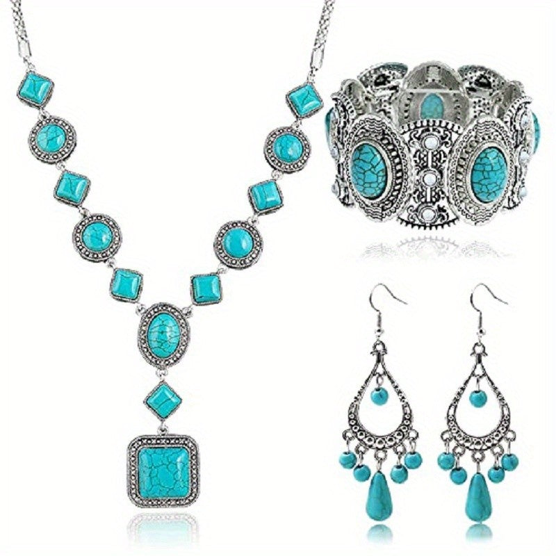 Pink Stone Jewelry Set
