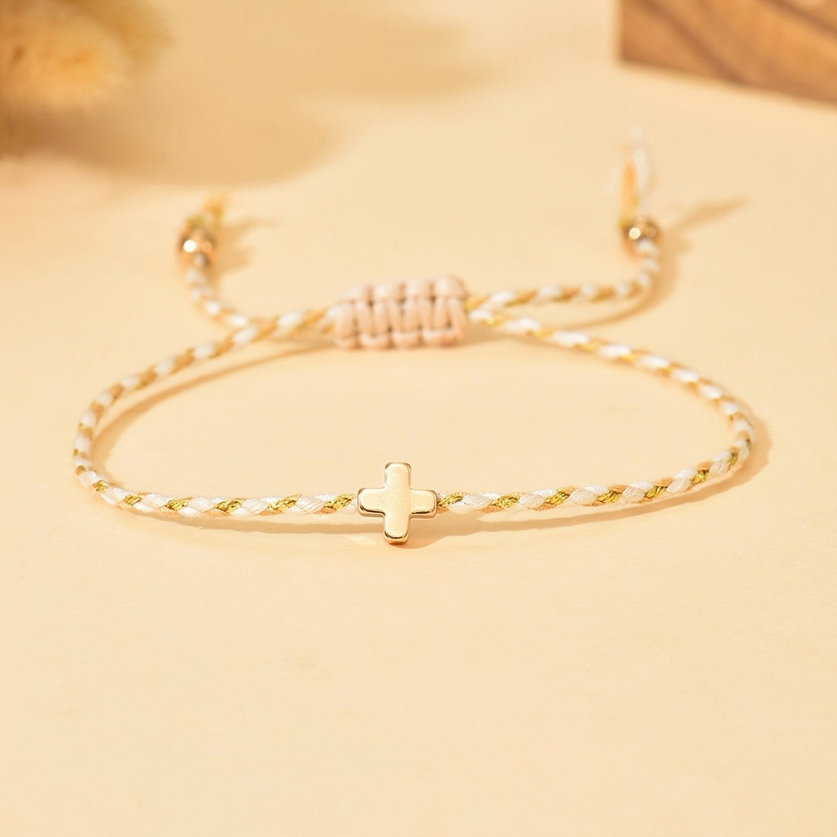 Colorful Braided Cross Bracelet Set