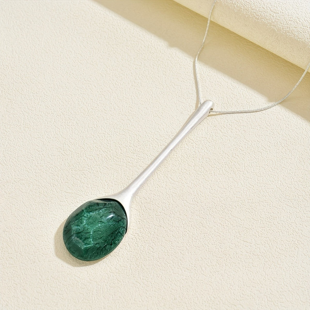 Green Resin Spoon Necklace