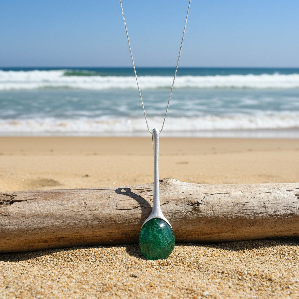 Green Resin Spoon Necklace